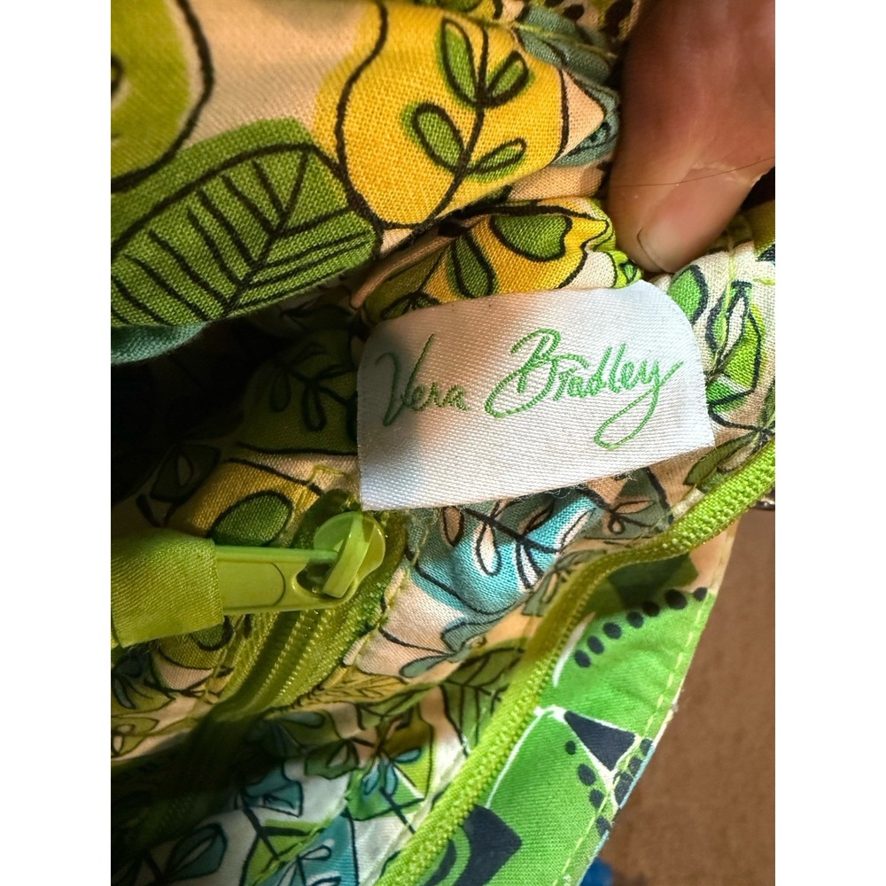 Vera Bradley Chain Shoulder Bag Purse – Lime's Up Retired‎ Print Green Floral - Picture 9 of 15